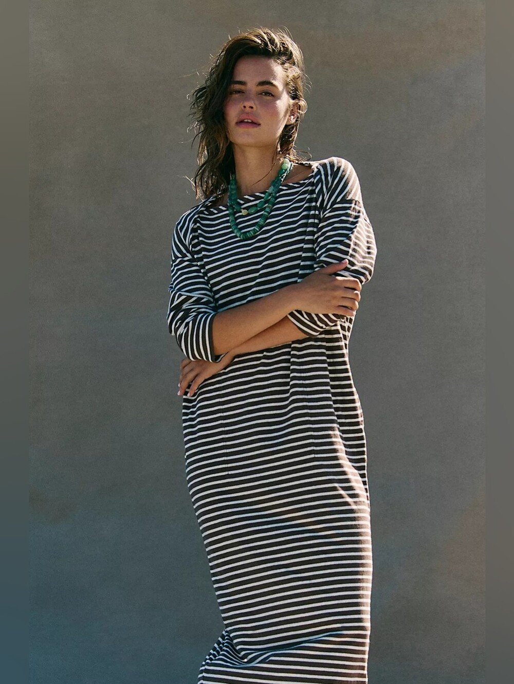 Free People free-est Blue Tivoli 100% Cotton Maxi Dress Size XL